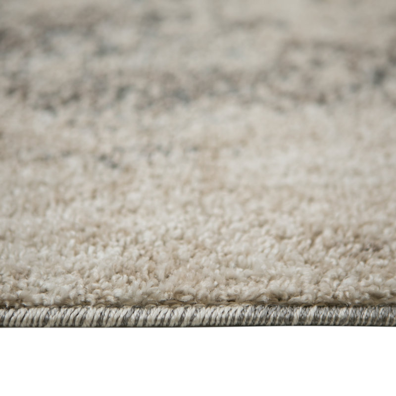 Holly Transitional Abstract Durable Performance Gray Area Rug, Rectangle 5'3" x 7'3"