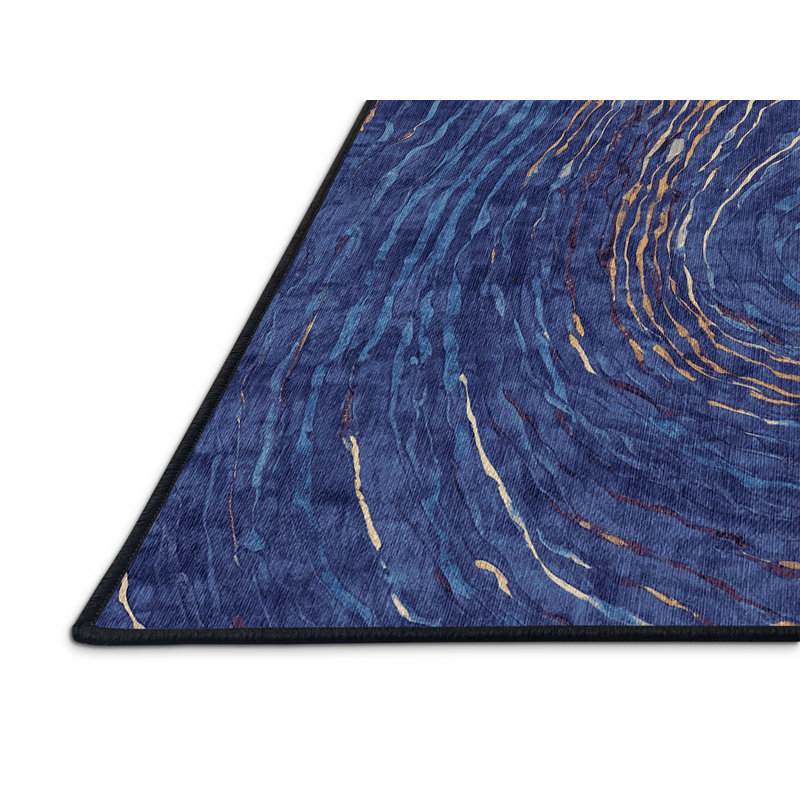 Machine Washable Gray Area Rug, Square 4'