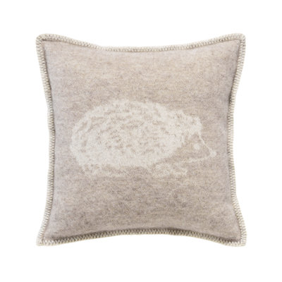 Beige Hedgehog Wool Cushion Cover 