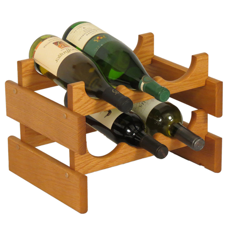 Support à vin de table Geis, Chêne clair, 9.875" H x 14" W x 10.75" D