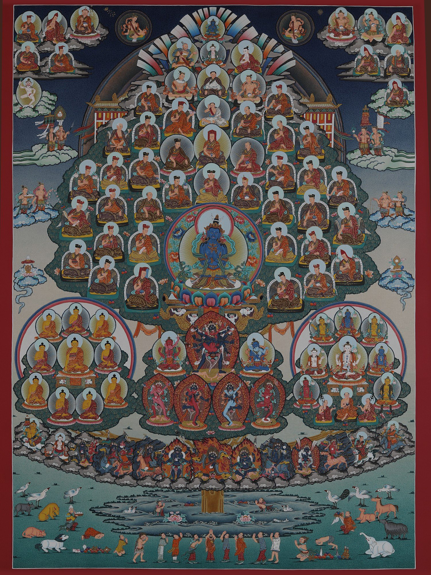 Exotic India Karma Kagyu Refuge Tree (Brocadeless Thangka) | Wayfair