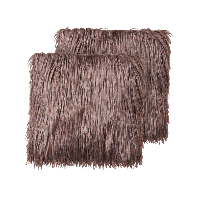 Geneve Square Throw Cushion, Brown