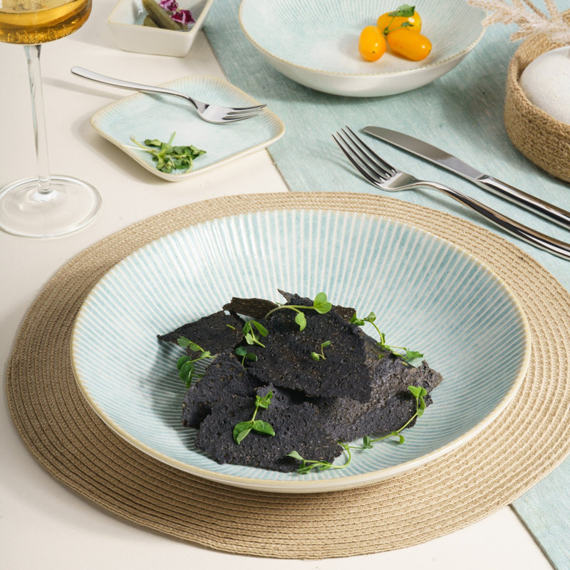 Assiette creuse en wok Paros-Aqua
