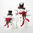 Aleksandra 16"H And 22.5"H Tall Snowman Figure Set Of 2, Christmas Decor