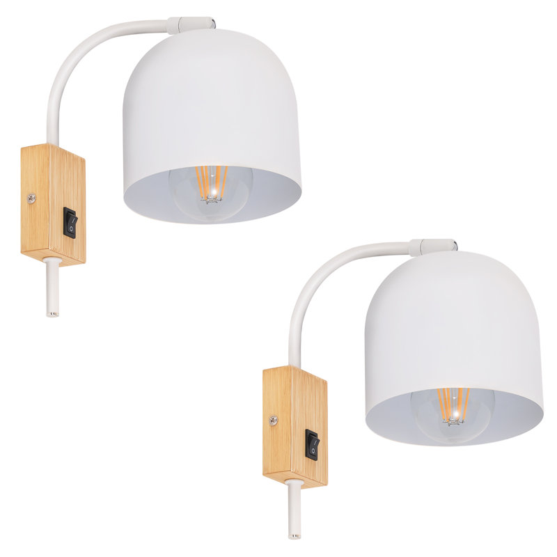 Arloine Iron Armed Sconce, White