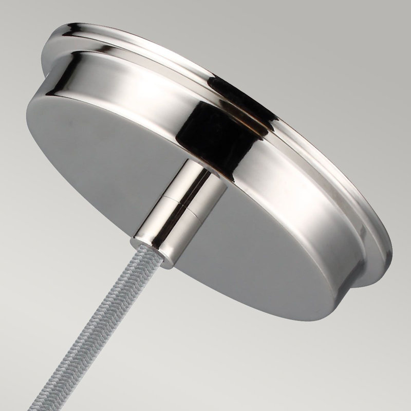 Llewellyn 1 - Light Dome Pendant, Polished Nickel