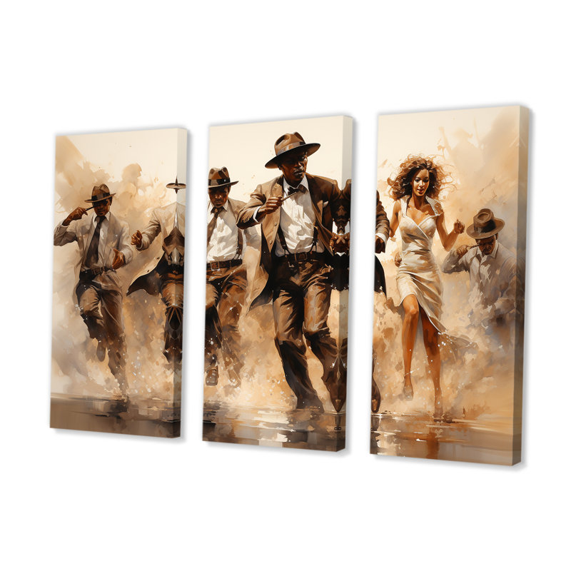 «African Dance Tap Dance Time I», ensemble de reproduction d'art mural, H 40 po x l 60 po
