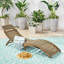 Chaise longue pliante en bois - Gris-191327924