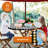 Jevdokija Vinyl Picnic Fited Tableclth With Umbrella Hole 30" Round-725792407-725792410