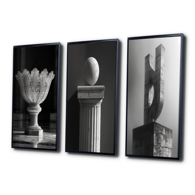 Monochre gris, art architectural Monument Photo I - Collection d'art mural Monuments