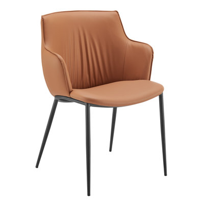 Krishaang 18'' H Faux Leather Upholstered Armchair