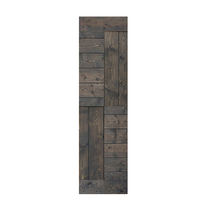 Porte de grange coulissante de style S brevetée sans quincaillerie d'installation (dalle de porte seulement) - Assemblage requis