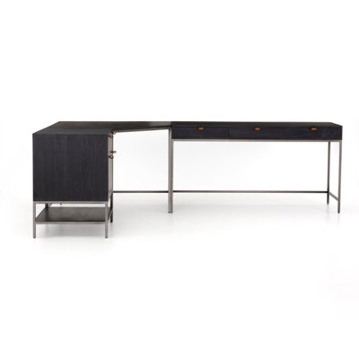 Trey Solid Wood Modular L-Shaped Executive Desk