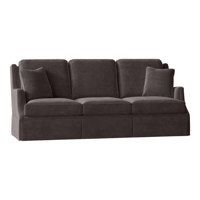 Savannah 93" Round Arm Sofa with Reversible Cushions, 9953 Mink Polyester