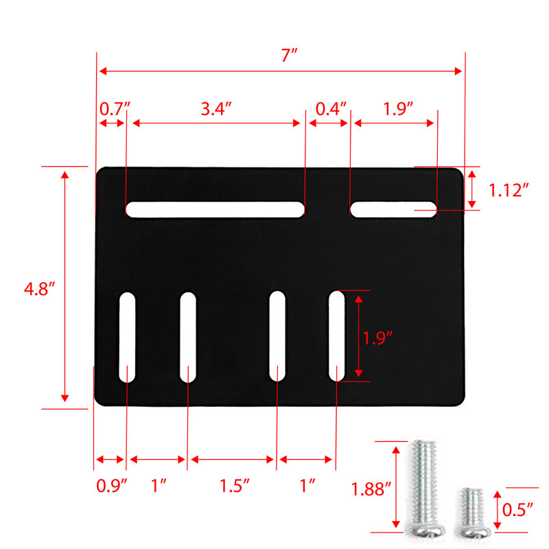 Mcclure Modification Plate, Headboard Attachment Bracket