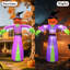 Fantôme gonflable citrouille d'Halloween 12 pi avec chapeau de sorcière et lumières DEL 12 pi