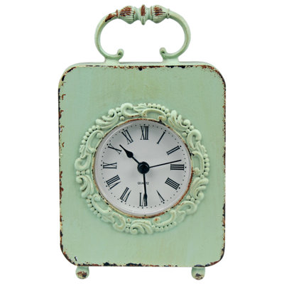 Roman Numeral Metal Quartz movement / Crystal Tabletop Clock