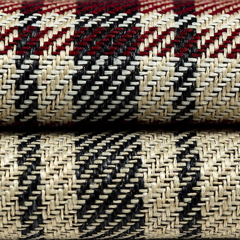 Griffith Plaid Square Cushion, 49 x 49cm, Red