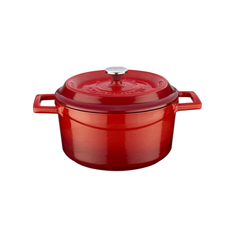 Cocotte ronde en fonte Turgla Home, 2,5 pte, Rouge