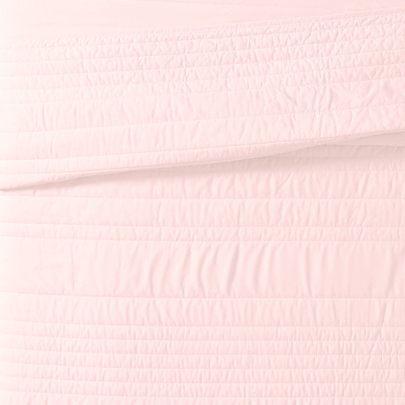 Ensemble de courtepointe antimicrobien Trely Calm, Courtepointe simple / simple TG + 1 taie décorati, Rosé