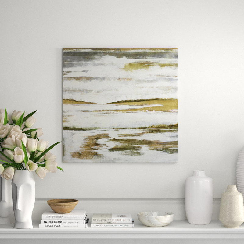 Aurelian Print by Joshua Schicker, Hand Embellishment Gold, 50" H x 50" W