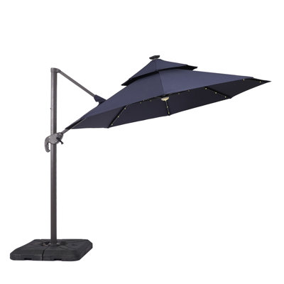 Parasol lumineux en porte-à-faux 9 pi 10 po Stephi