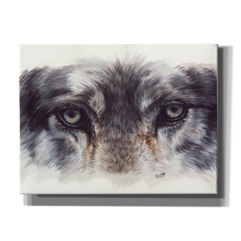 «EyeCatching Wolf on Canvas» par Barbara Keith, reproduction, H 12 po x l 16 po x P 0,75 po