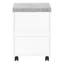 File Cabinet, Rolling Mobile, Storage Drawers, Printer Stand, Office, Work, White And Grey Cement Laminate, Contemporary