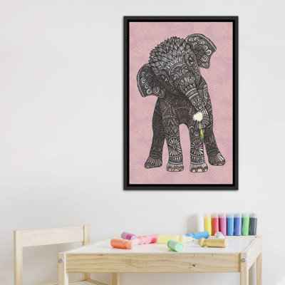 «Baby Elephant - Pink» par Angelika Parker - impression d'art graphique