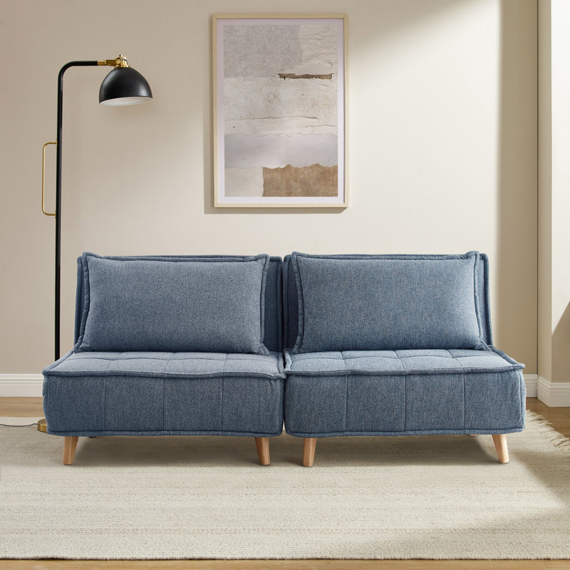 Upholstered Accent Chair, Blue 100% Polyester