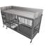 Grande cage pour animaux avec rampe et tiroir d'alimentation: support en fer, 56,72 po Profondeur, 23,15 de largeur, 33,56 de hauteur, noir et gris anthracite