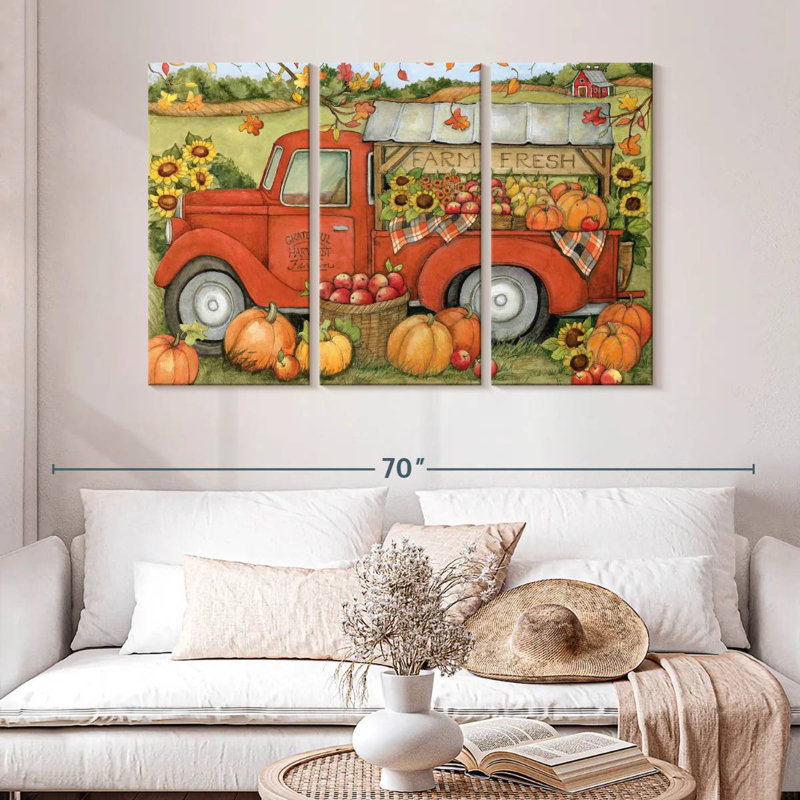 Camion orange Mehar Harvest II, H 32 po x l 50 po