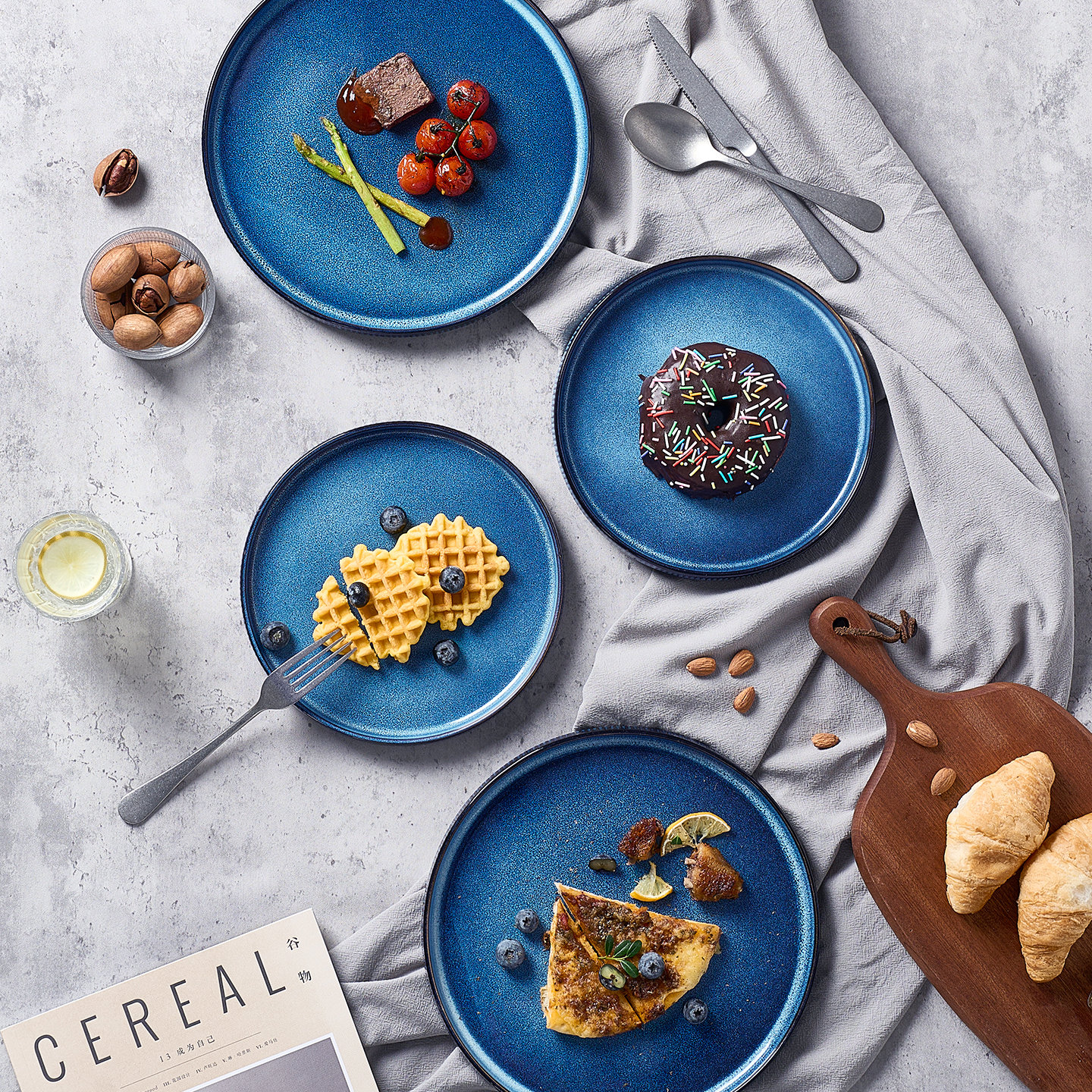 Azal 10" Dinner Plate, Nebulas Blue