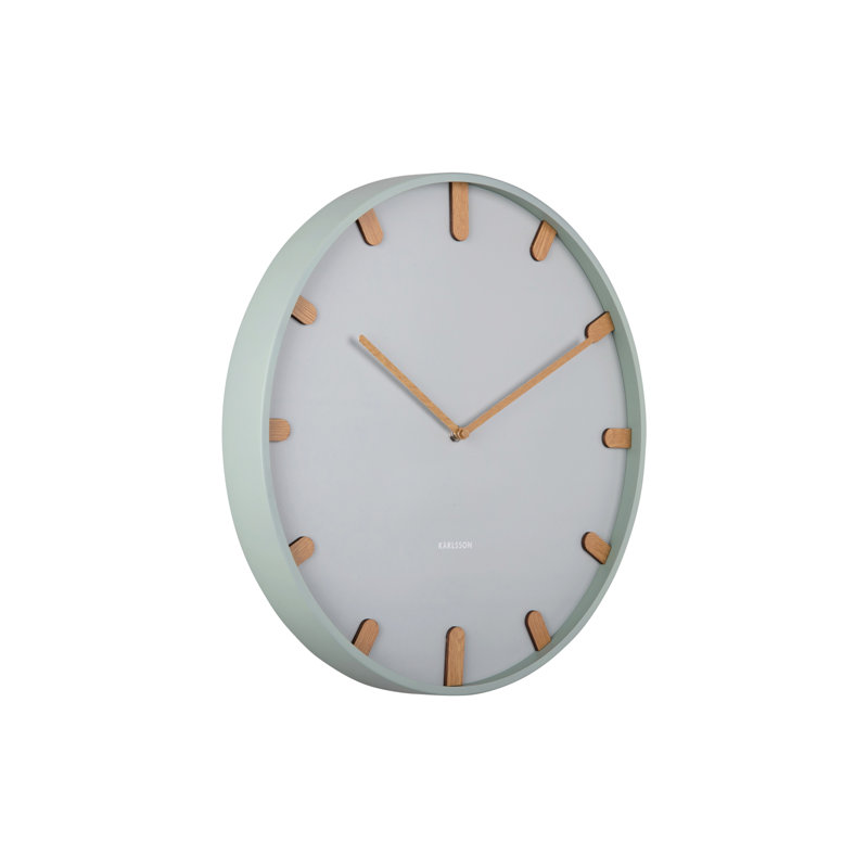 Wanduhr Grace Metall Analogue Quartz Movement / Crystal Tabletop Clock, Gray jade