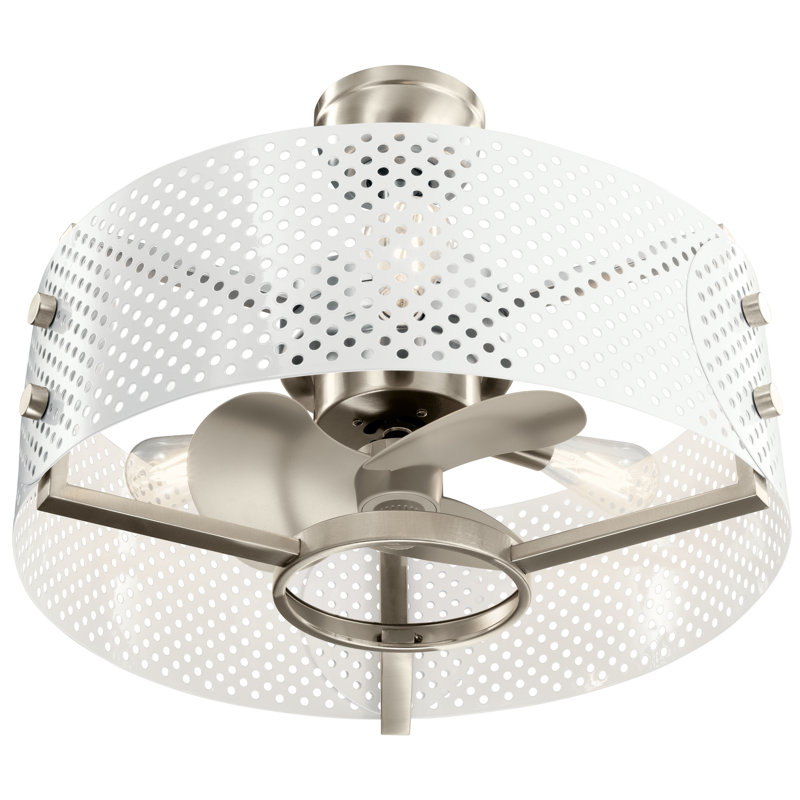Eyrie 13'' Ceiling Fan, Brushed Stainless Steel