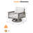 Outdoor Aluminum Swivel Chair with Deep Seating Cushion and Open Frame Design, 360° Rotating Patio Lounge Chair for Deck, Porch and Garden, Limed Oak