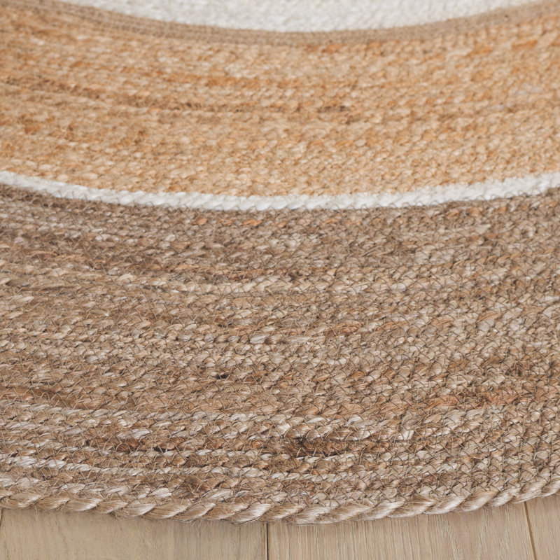 Tapis naturel / gris Natural Fiber 535, Rond 5 pi