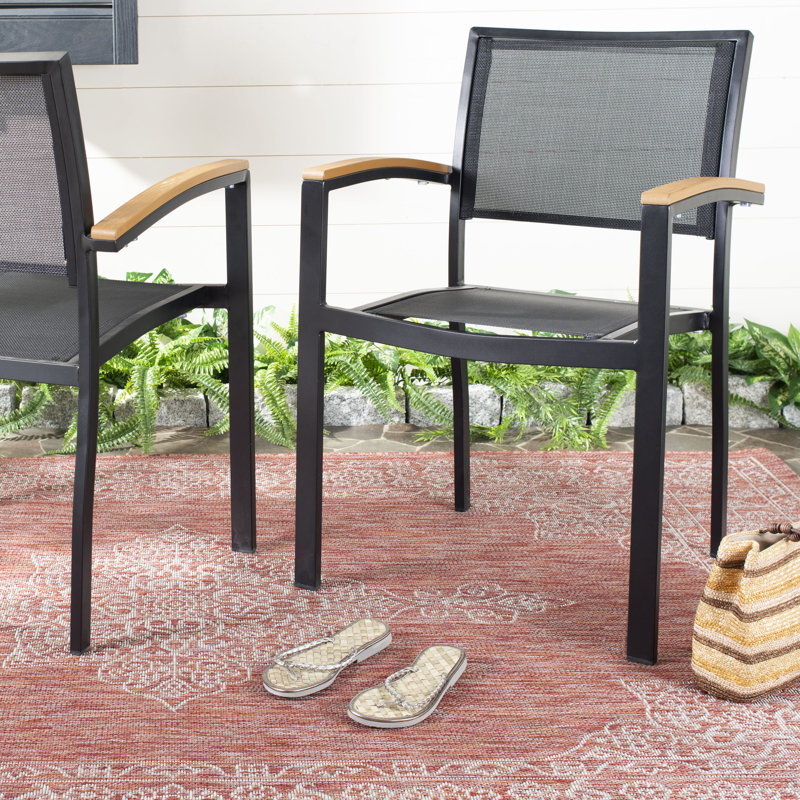 Gabrielo Premium All-Weather Wicker Outdoor Stacking Dining Armchair