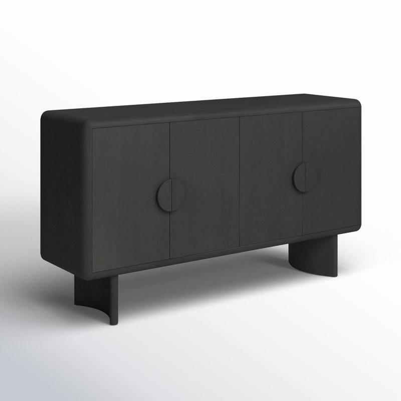 Circa 64" Curved Leg Sideboard, Black