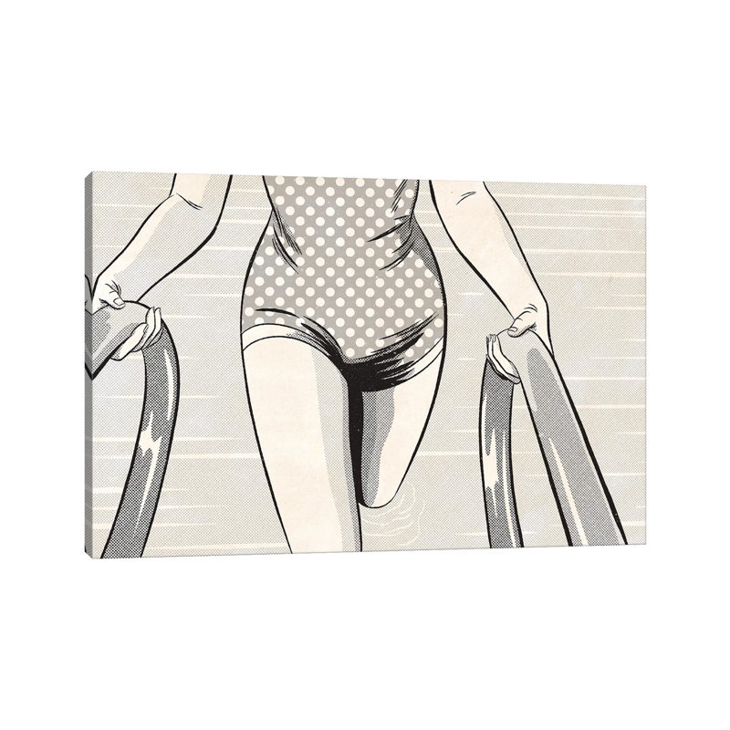 Noir Swim by Joseph McDermott - Print on Canvas, 30.48 cm H x 45.72 cm W, Wrapped Canvas