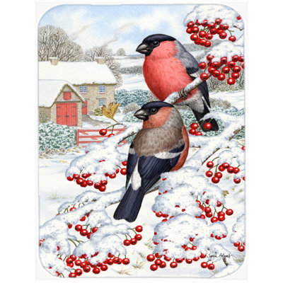 Caroline's Treasures Eurasian Bullfinch Glass Cutting Board