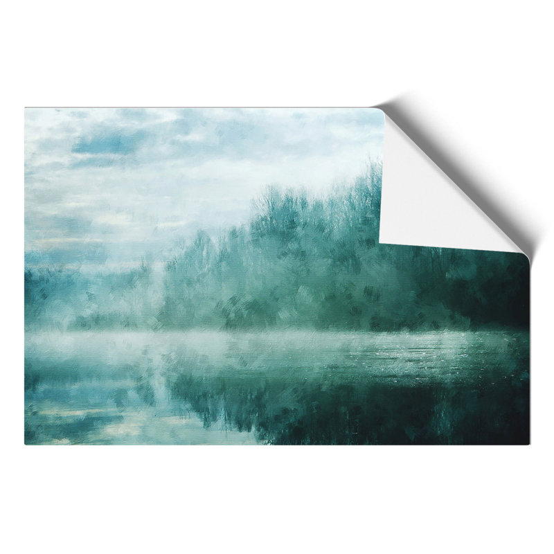 Forest and Lake Painting - Wall Art, 30cm H x 42cm W x 0.1cm D
