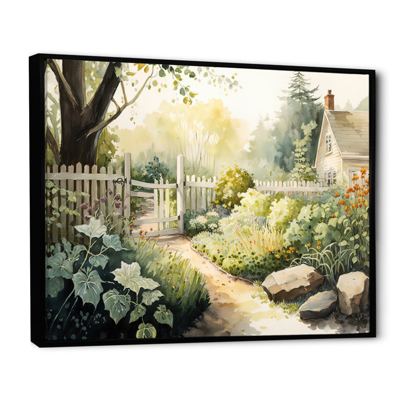 «Farm Fresh Garden III», reproduction sur toile, H 12 po x l 20 po x P 1 po, Cadre flottant noir