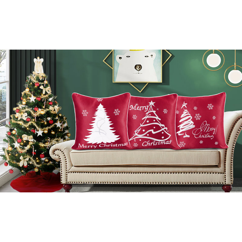 Coussin décoratif saisonnier Noël, Polyester/ Bourre en polyester