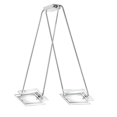 Digiovanni 2 - Light Brushed Nickel Geometric Pendant