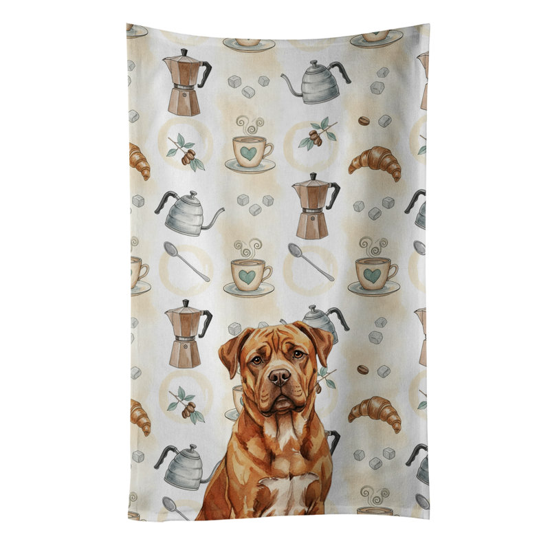 Serviette de cuisine Coffee Bar, Acajou Dogue de Bordeaux