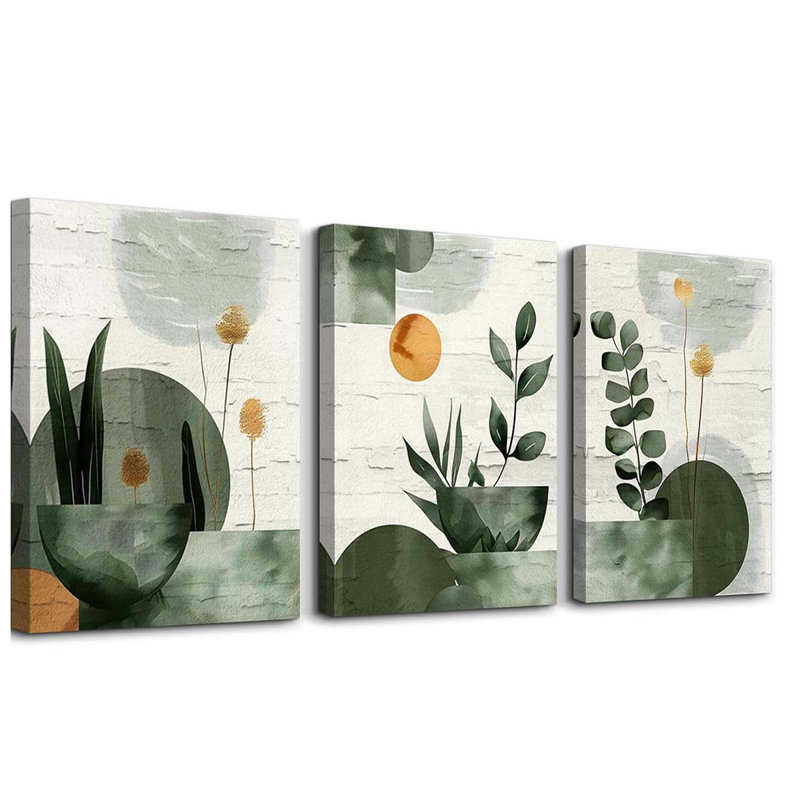 3 Piece Wrapped Canvas Print, 60 cm H x 40 cm W