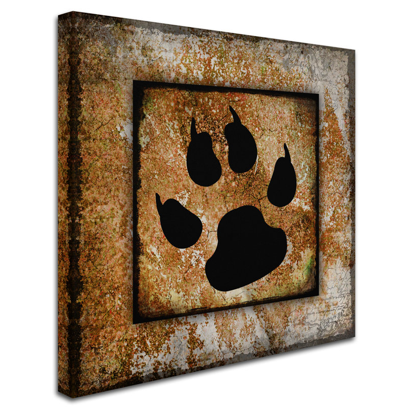 " Your True Friend Paw Print " by LightBoxJournal, 14" H x 14" W x 2" D