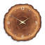 Horloge murale en bois pour le décor du salon - Horloges murales rustiques à piles 12 po - Horloge murale à anneaux brun