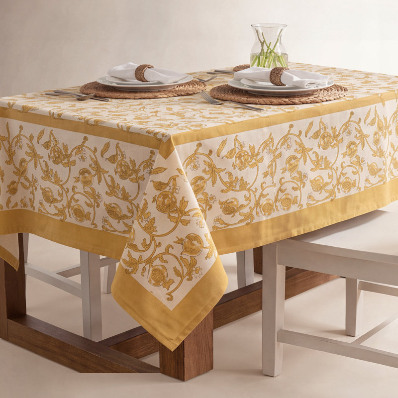 Bryah Tablecloth - Rectangular, 128" L x 71" W, Blue